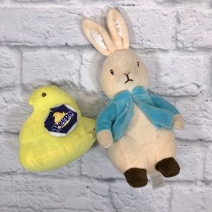 Plush Peter Rabbit Cottontail and Peep plush toy decoration Easter decoration